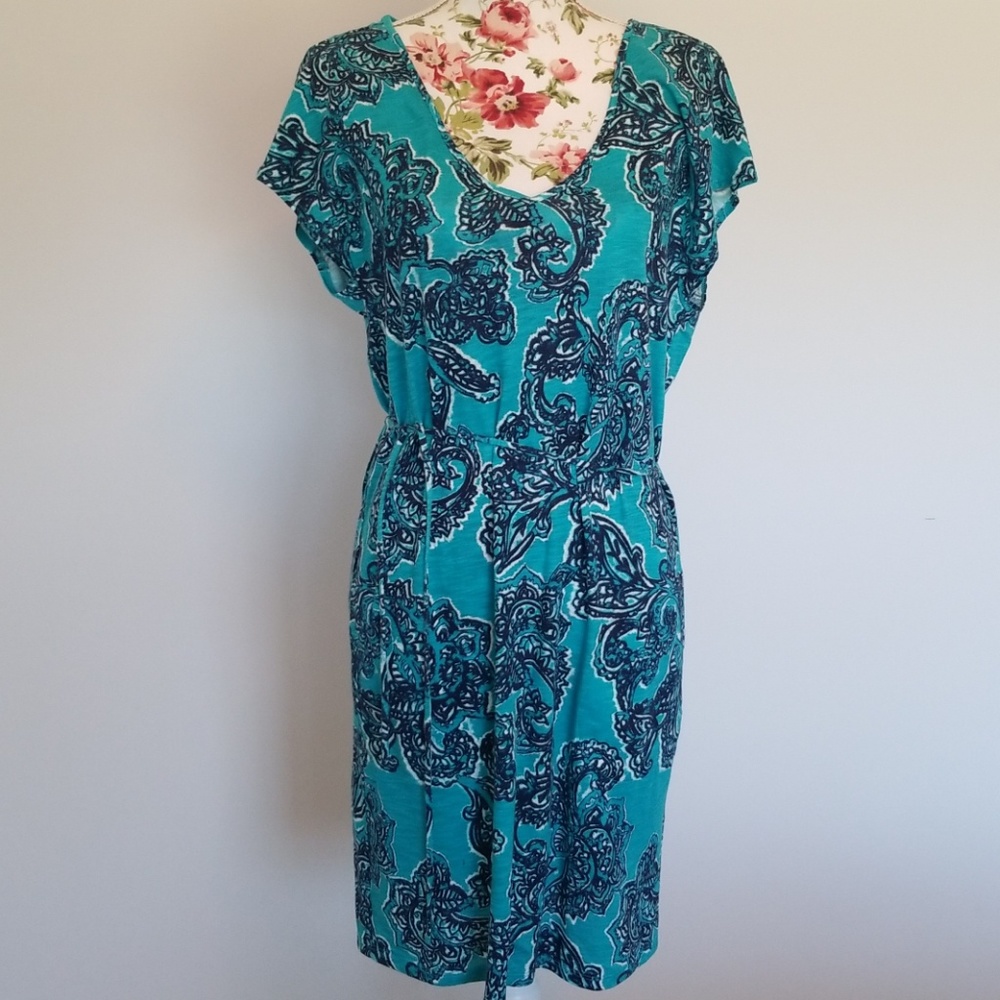 NWT Lucky Brand Floral Keyhole Back Dress